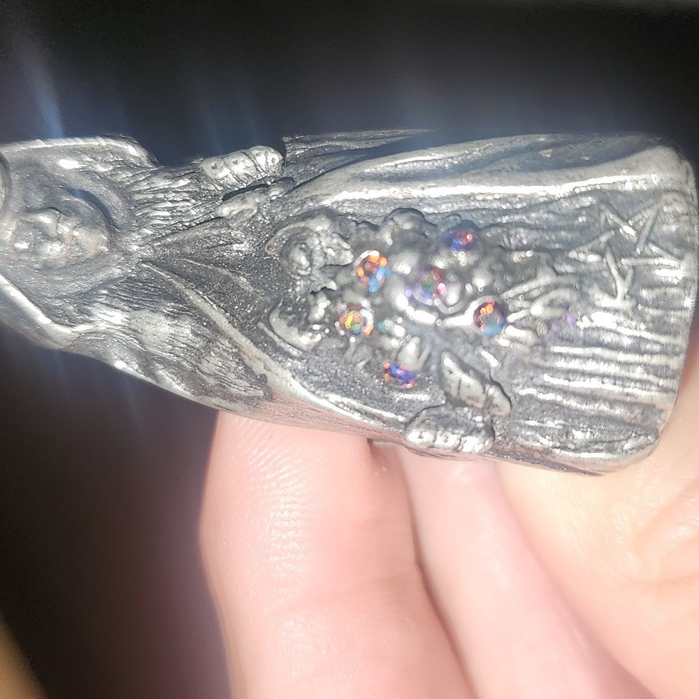 Silver Statement Ring With Multicolor Accents - image 8